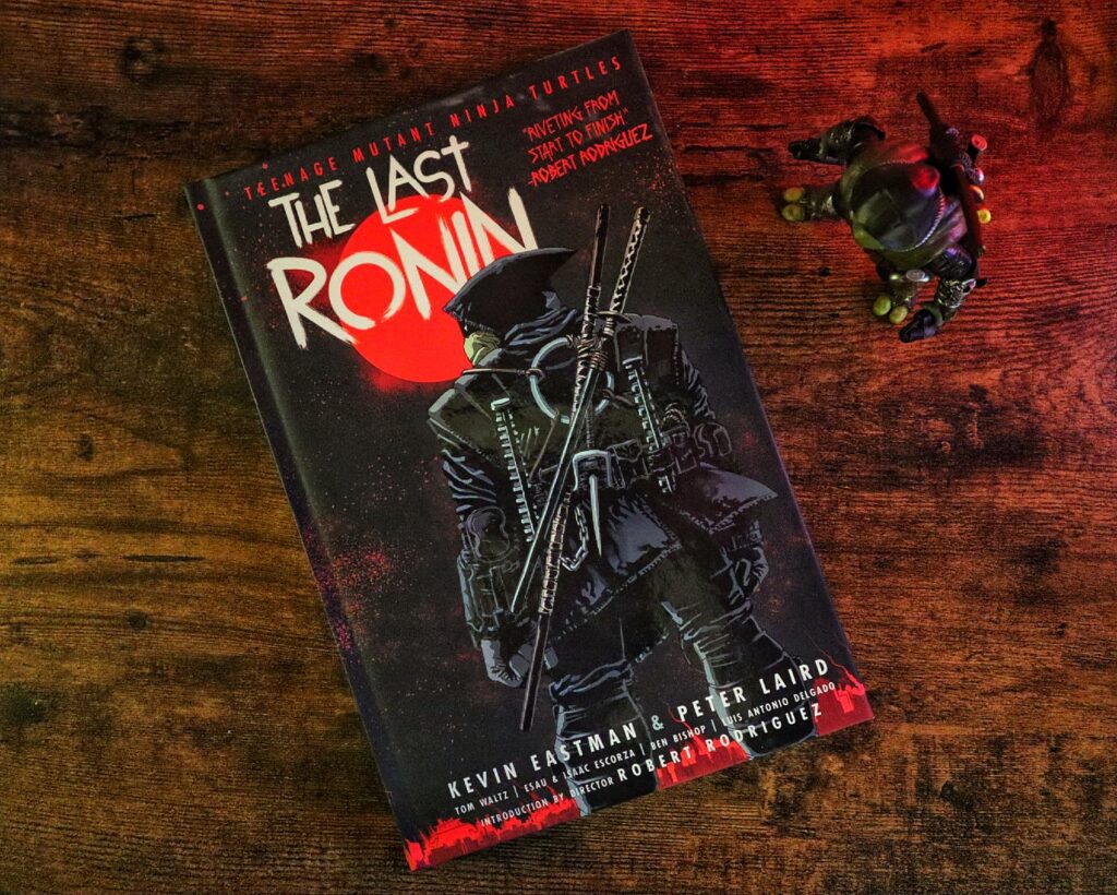 The Last Ronin graphic novel by IDW with the Playmates action figure | Robotic Drift